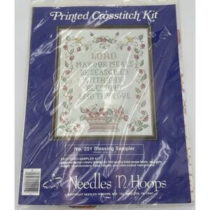 New Needles 'n Hoops # 251 Blessing Sampler Kit In Sealed Package NIP Crosstitch
